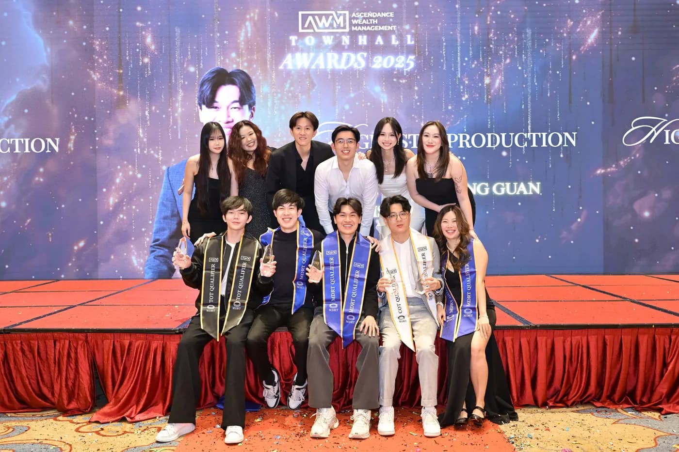 AWM Townhall stage with TOT, COT and MDRT qualifiers